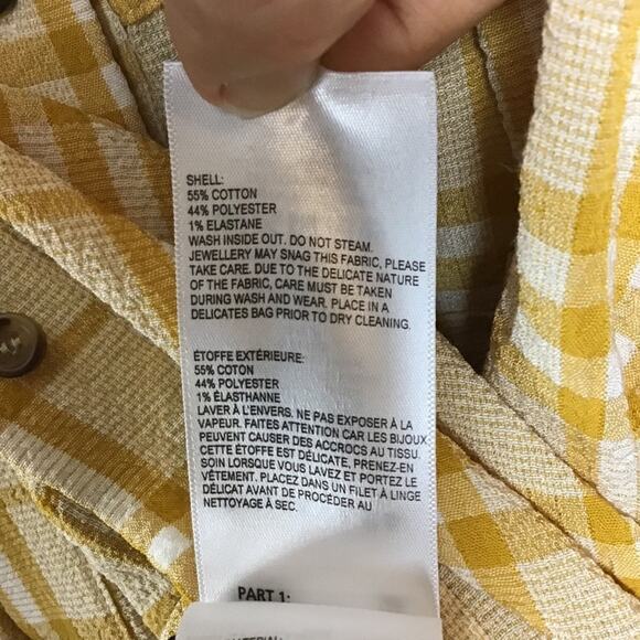 Whistles‎ Alphina check midi dress pastel yellow plaid NWT - Picture 10 of 10